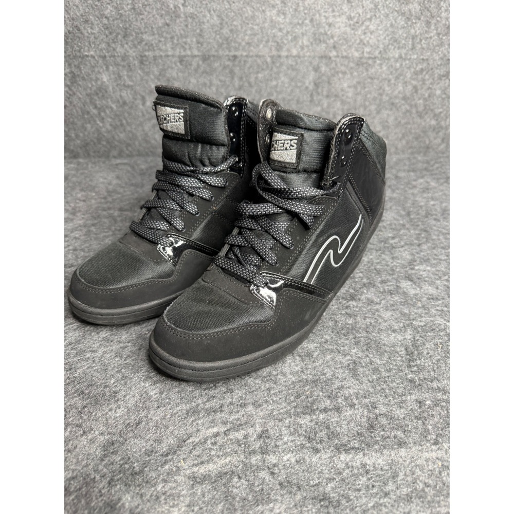 Skechers Women Black Wedge High Top Sneakers‎ SN 750 Memory Foam 1S-12